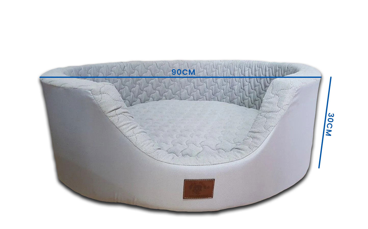 Hondenmand - anti-allergeen polyester - grijs/90x30 cm