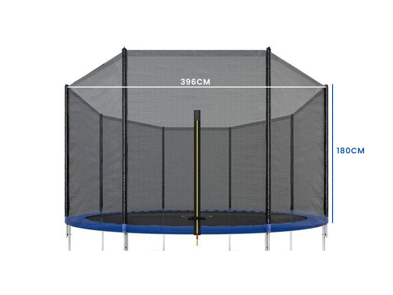 Trampoline net - Weerbestendig 180 cm Hoog - 396 cm