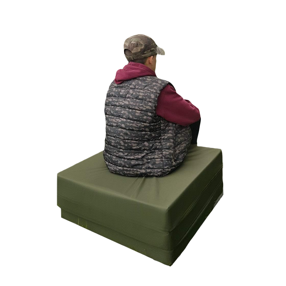 Logeermatras - Opvouwbaar, Comfortabel, Wasbare Hoes - Donkergroen 200x80x10 cm