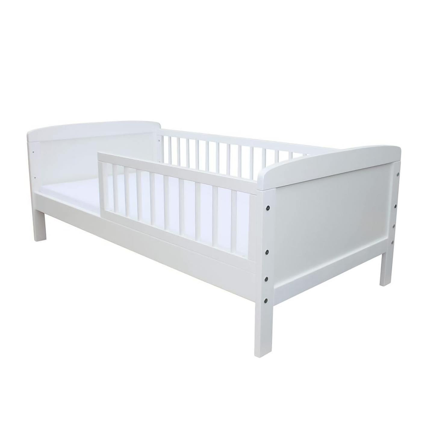 Peuterbed - lattenbodem-uitvalbeveiliging - wit-160x70cm