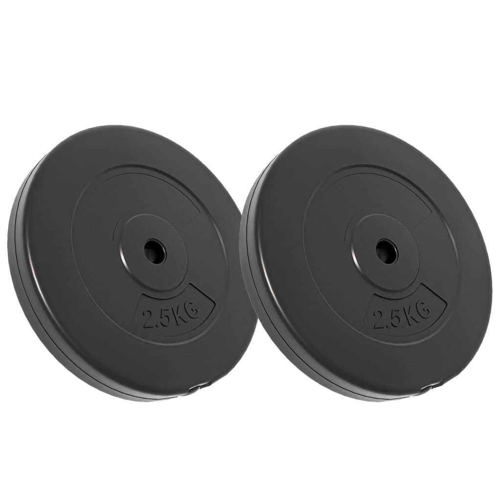 Halterschijf set - 20 kg totaalgewicht - Zwart