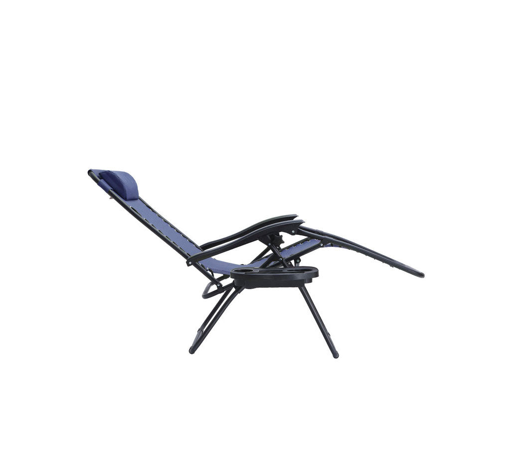 LIGSTOEL TUIN - Textileen Gaas - Blauw - 175x67x108 cm