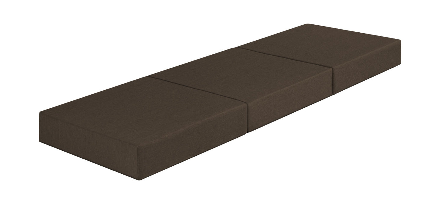 Logeermatras - opvouwbaar, comfortabel, wasbare hoes - 195x65x10 cm blauw