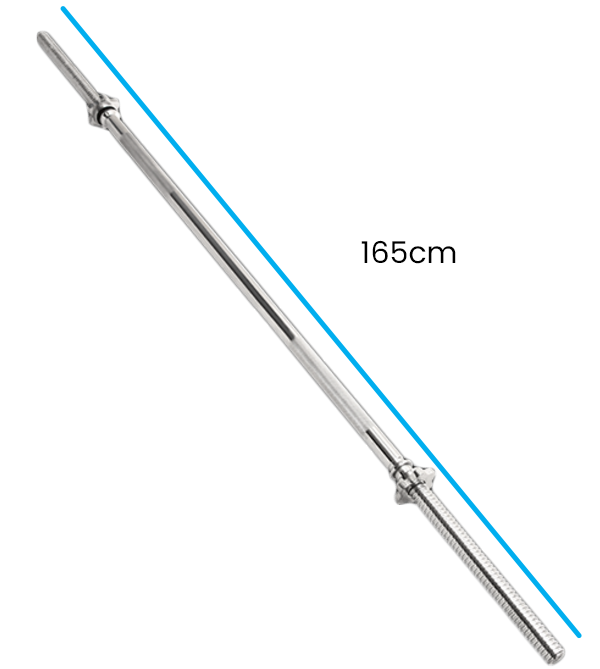 Halterstang - 165 cm - 150 kg Belastbaar - Chroom-Staal