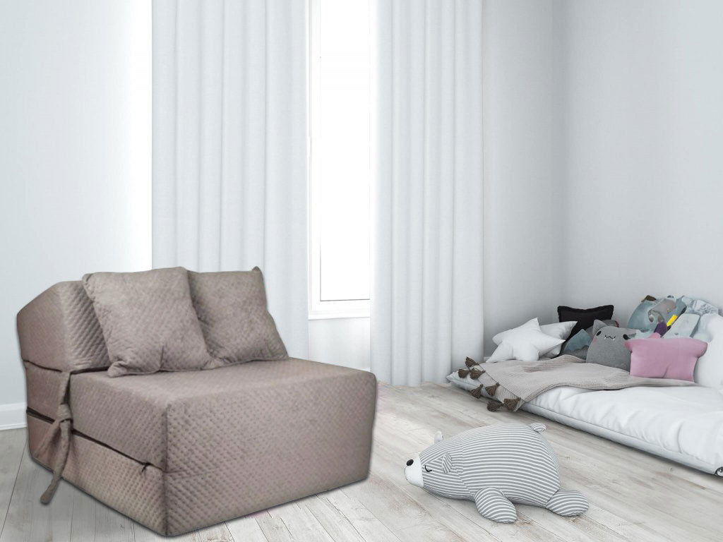 Logeermatras - opvouwbaar, comfortabel, duurzaam - grijs 200x70 cm
