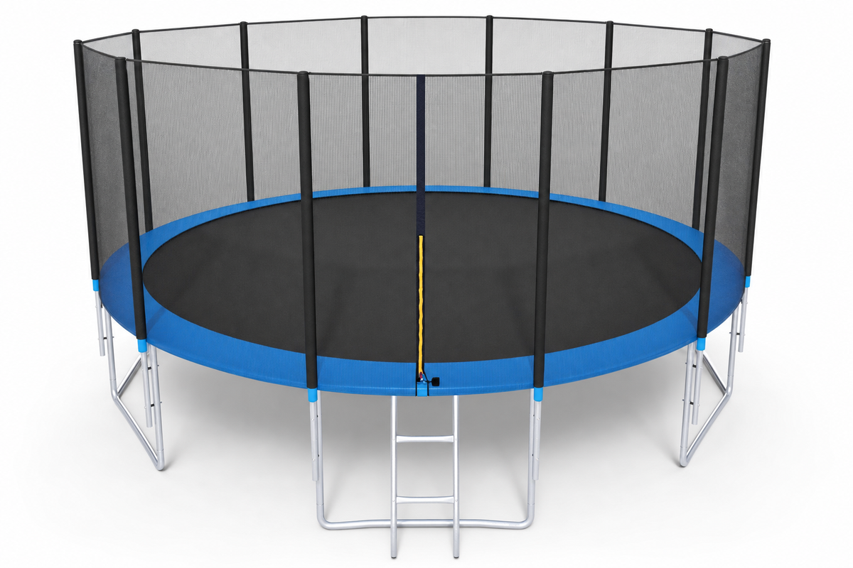 TRAMPOLINE - 490 cm Diameter - Blauw/Zwart