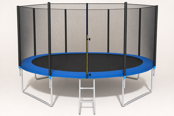 TRAMPOLINE - Veiligheidsnet & Ladder - 374 cm Blauw