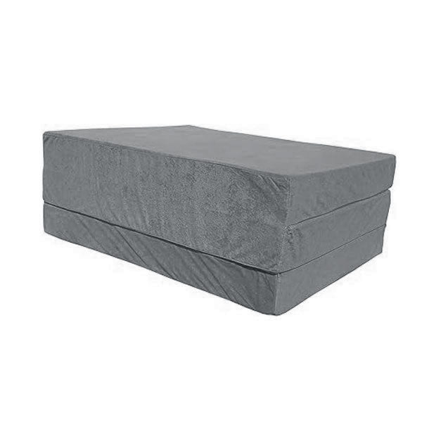 Logeermatras - Opvouwbaar, Comfortabel, 15cm Dikte - Grijs/195x80 cm