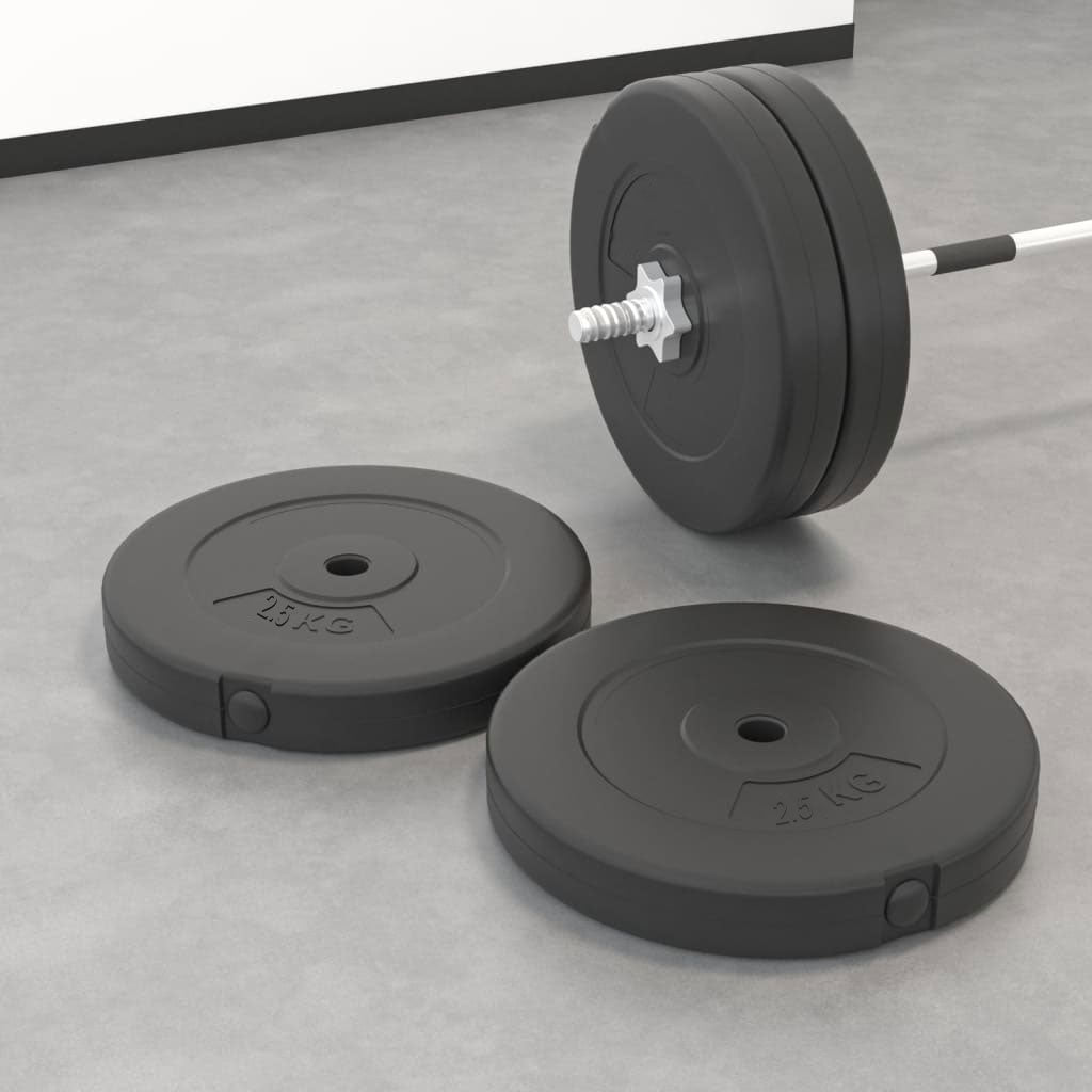 Halterschijf set - 20 kg totaalgewicht - Zwart