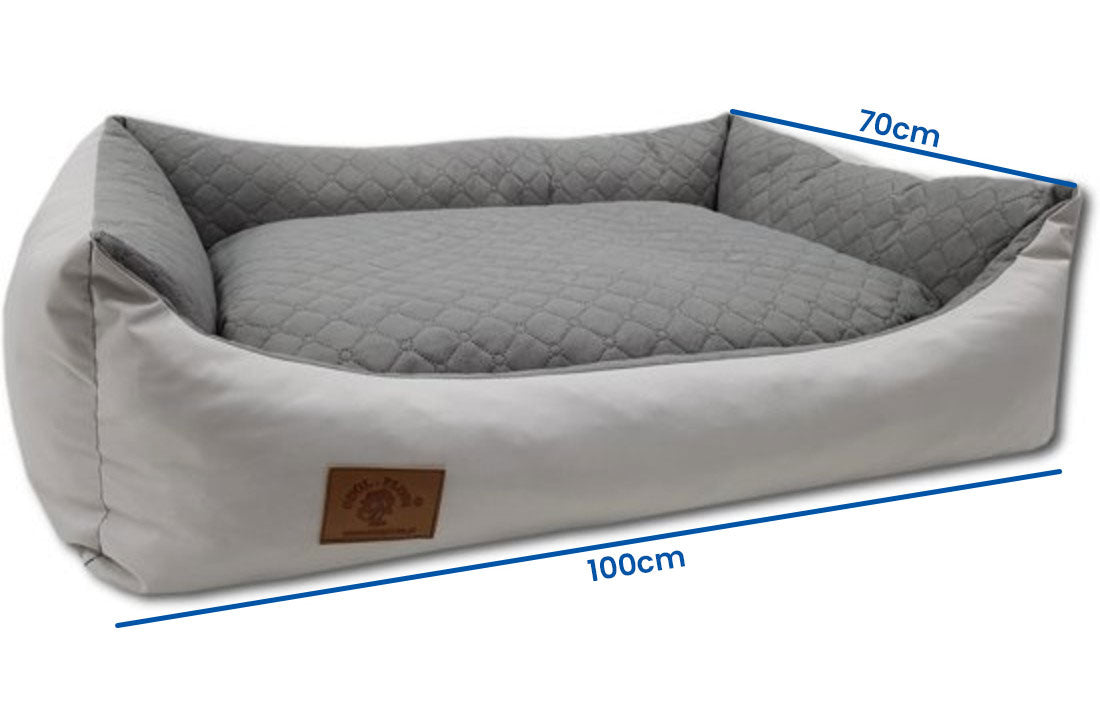 Hondenmand - wasbare hoes - waterdicht - antislip - lichtgrijs - 100x70 cm