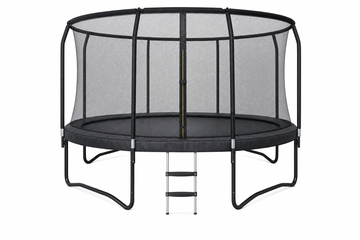 TRAMPOLINE - Veiligheidsnet-Ladder-Max 150kg - Zwart-305cm