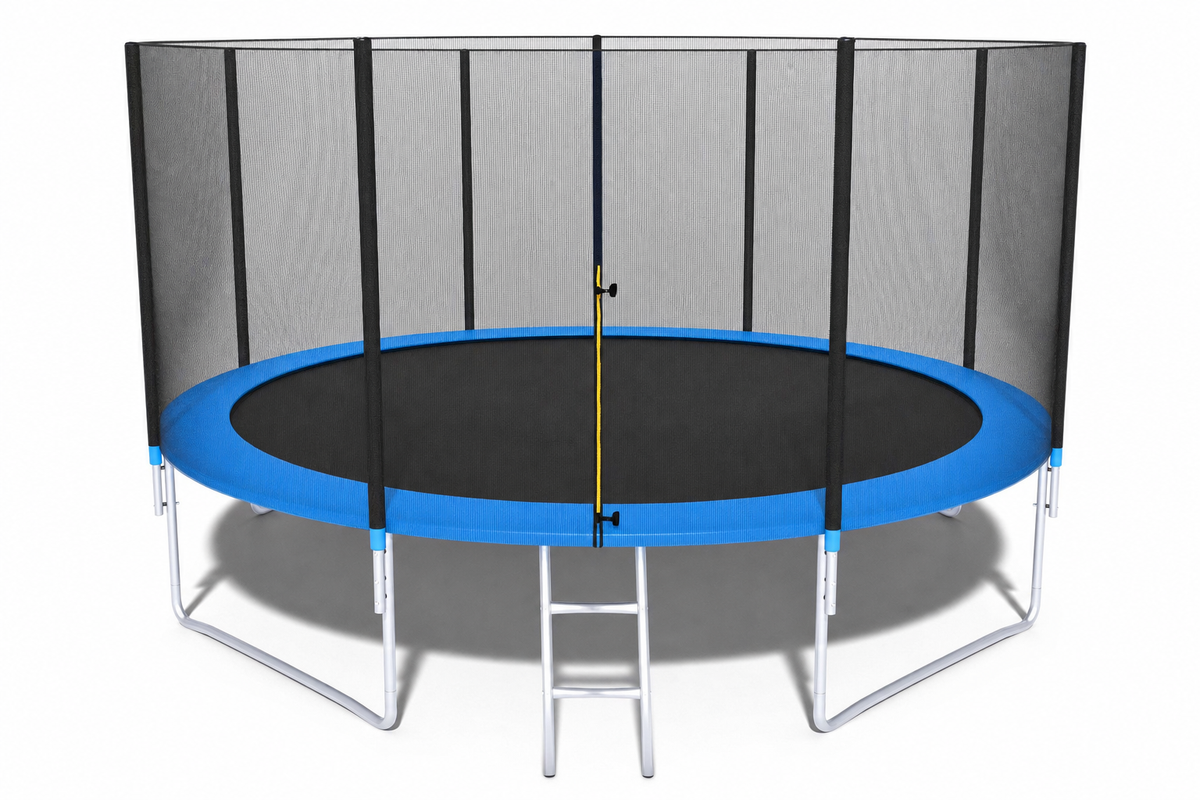 Trampoline - 404 cm met veiligheidsnet en ladder - blauw