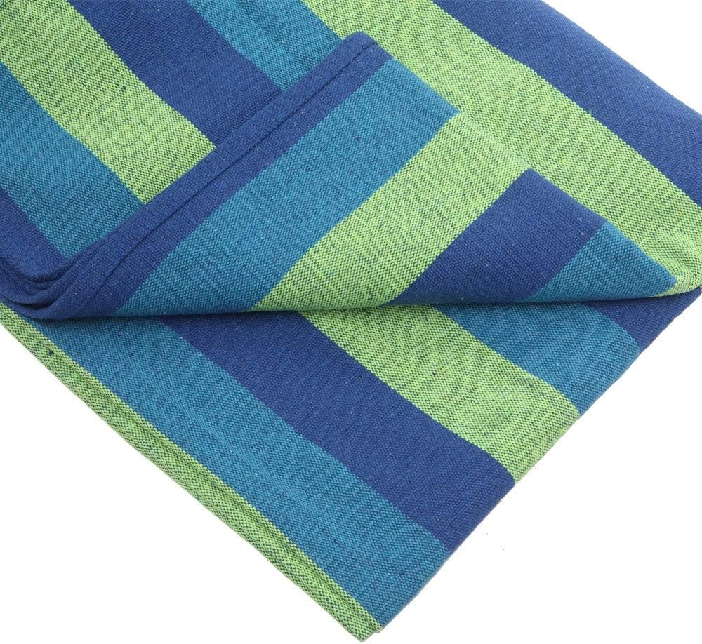 HANGMAT - Polyester-Katoen - 2 Persoons - Blauw/Groen