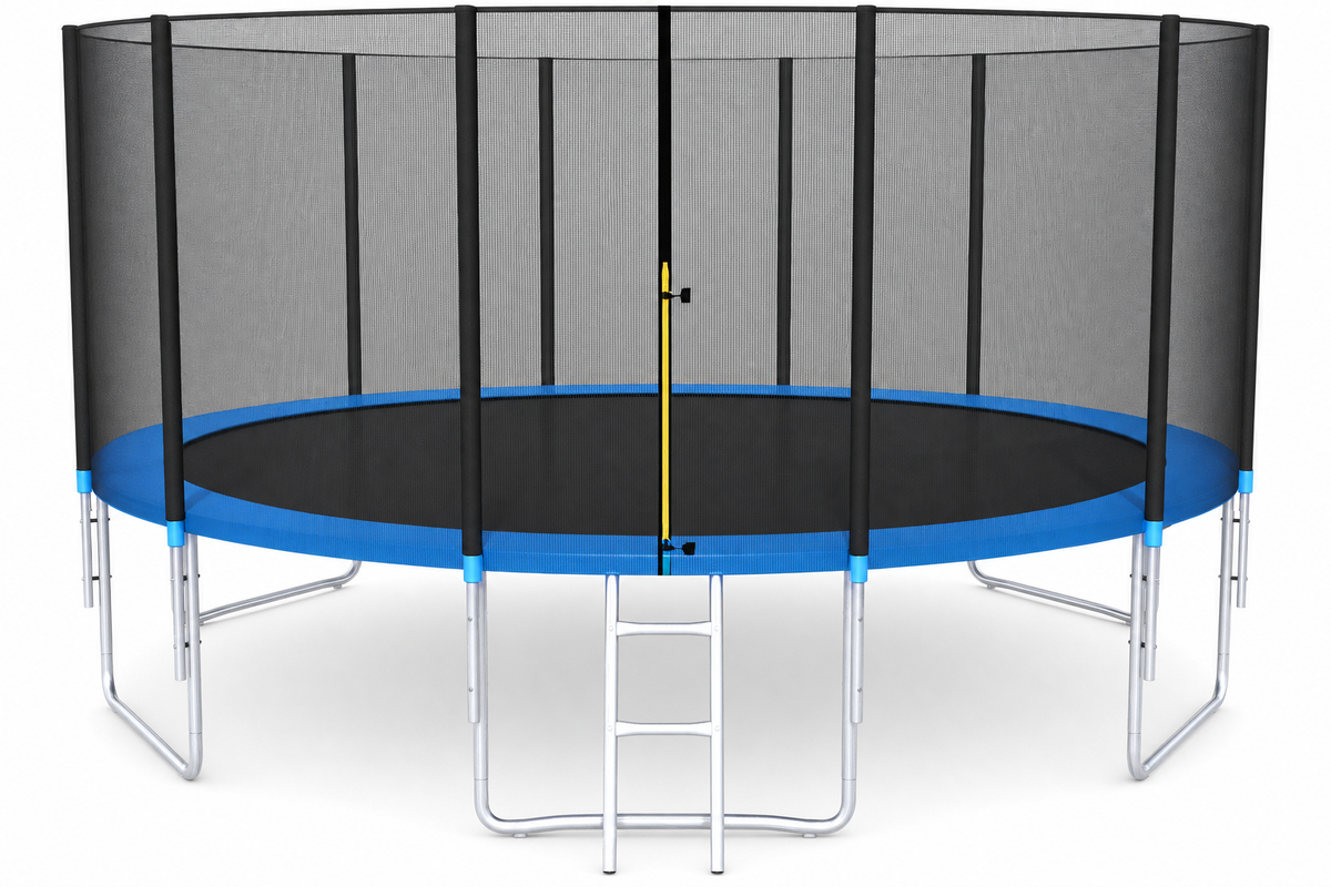 TRAMPOLINE - 490 cm Diameter - Blauw/Zwart