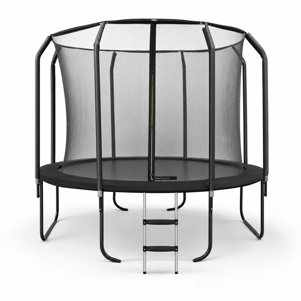 TRAMPOLINE - Veiligheidsnet-Ladder-Max 150kg - Zwart-305cm