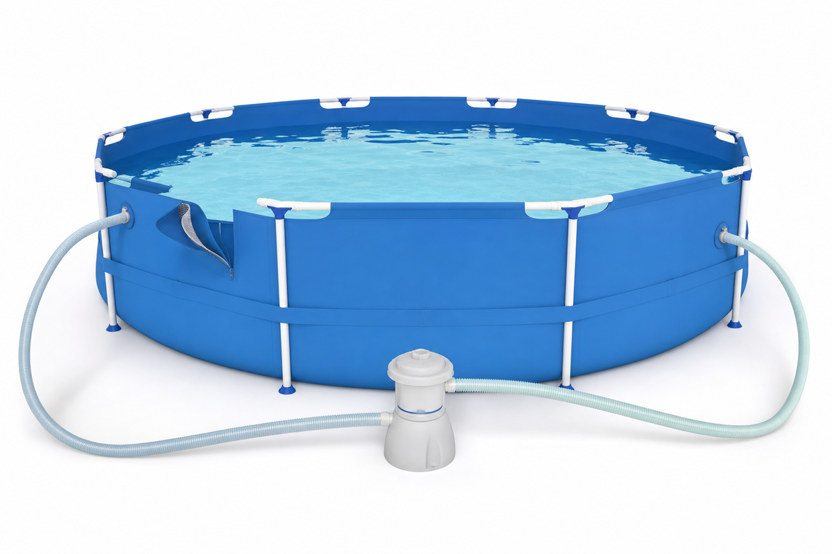 Opzetzwembad - 6125L 1136L/h Pomp 3-laags PVC - Blauw 366x76 cm