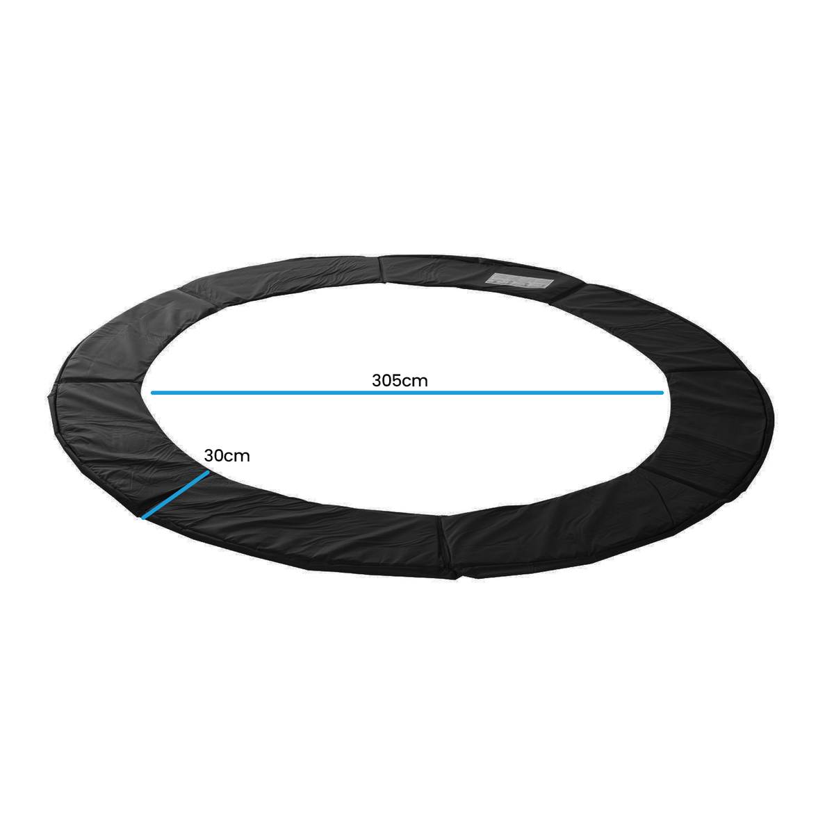 Trampoline randafdekking - 305 cm diameter - zwart