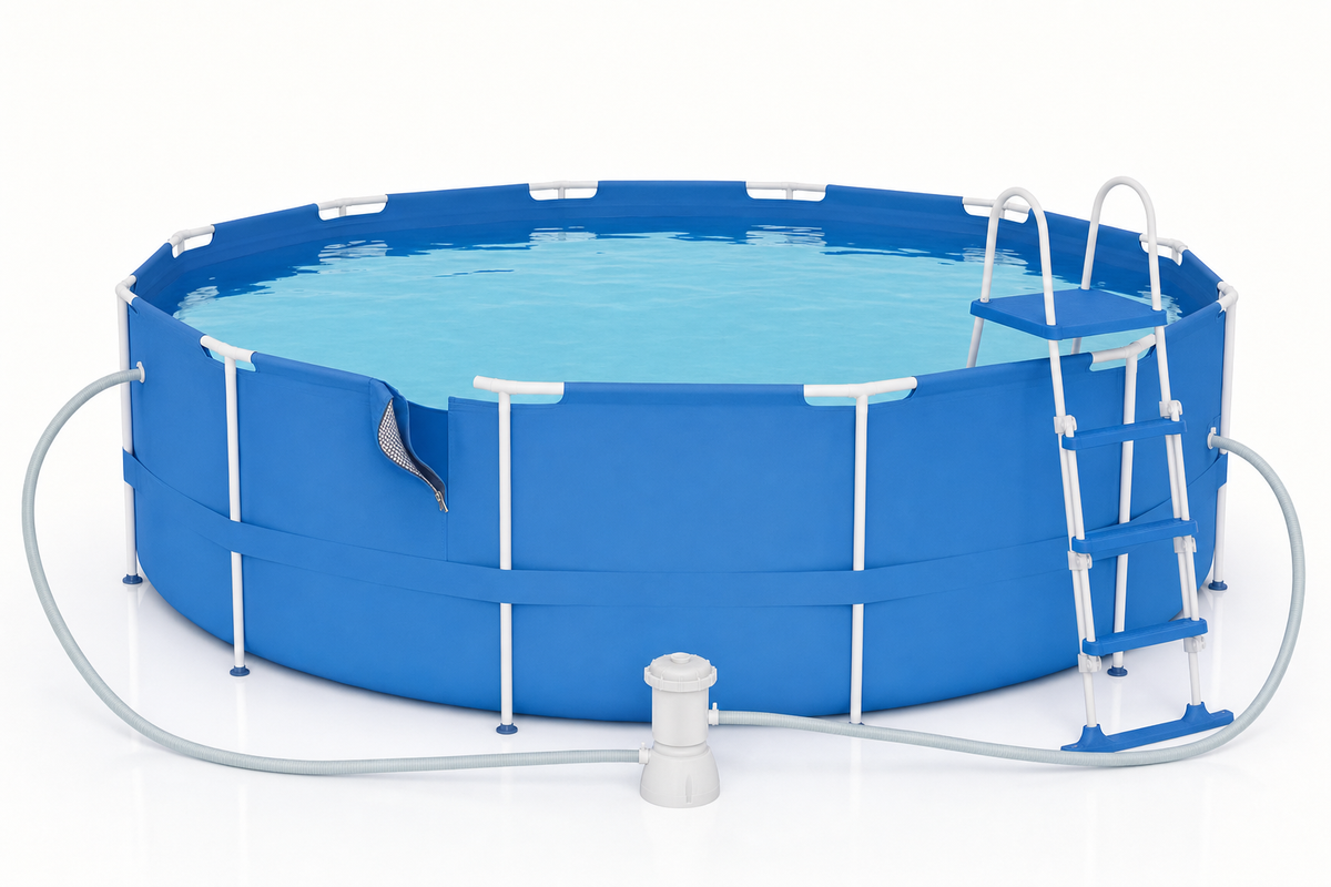 Opzetzwembad - 420 cm Diameter, 84 cm Hoogte, 9495 Liter, Pomp 2006 l/h - Blauw