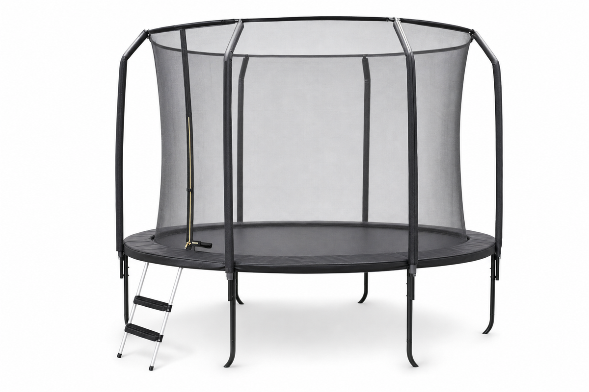 Trampoline - Veiligheidsnet en Ladder - Zwart - 244 cm