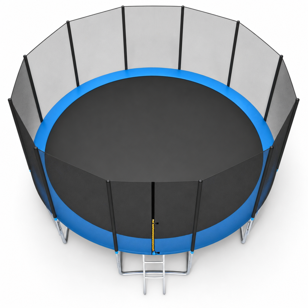 TRAMPOLINE - 490 cm Diameter - Blauw/Zwart