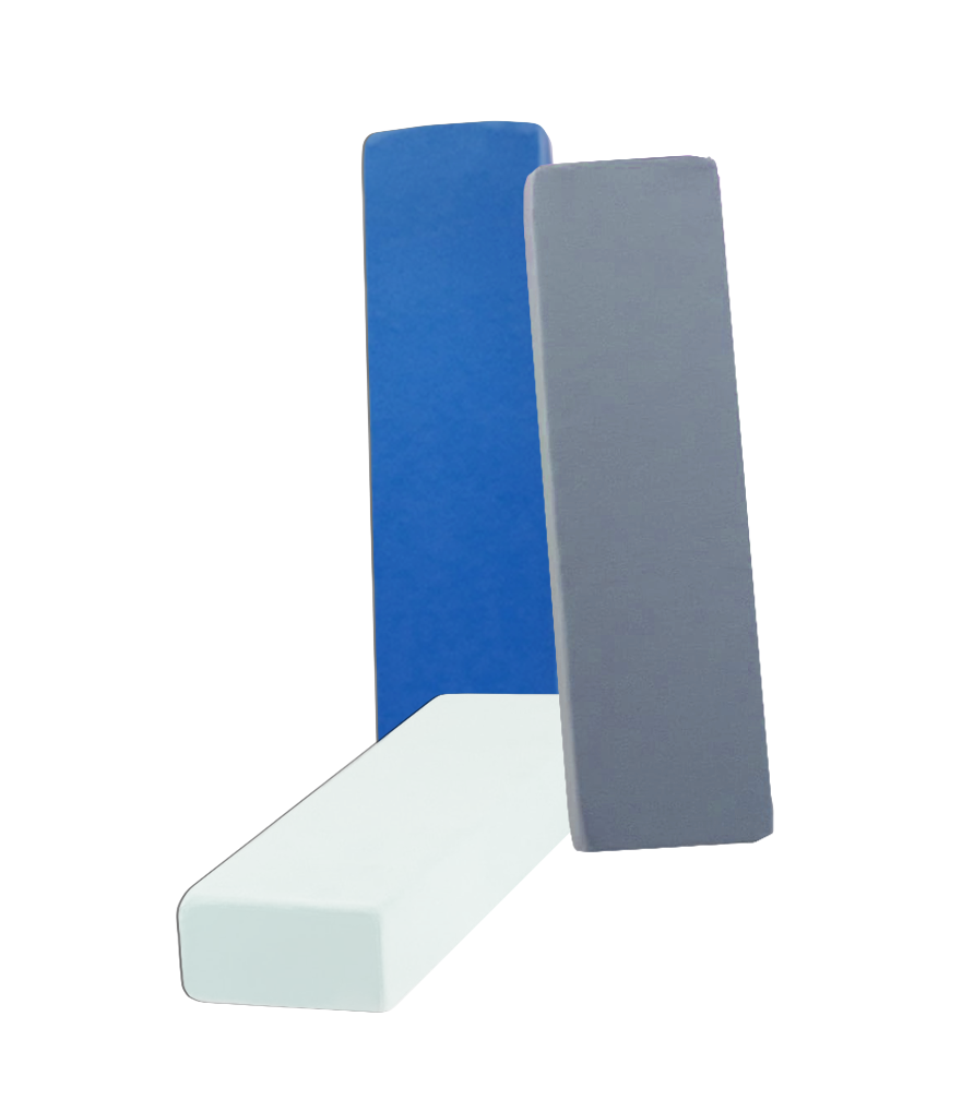 Jenga foam blokken - 15 elementen - wit/babyblauw/grijs