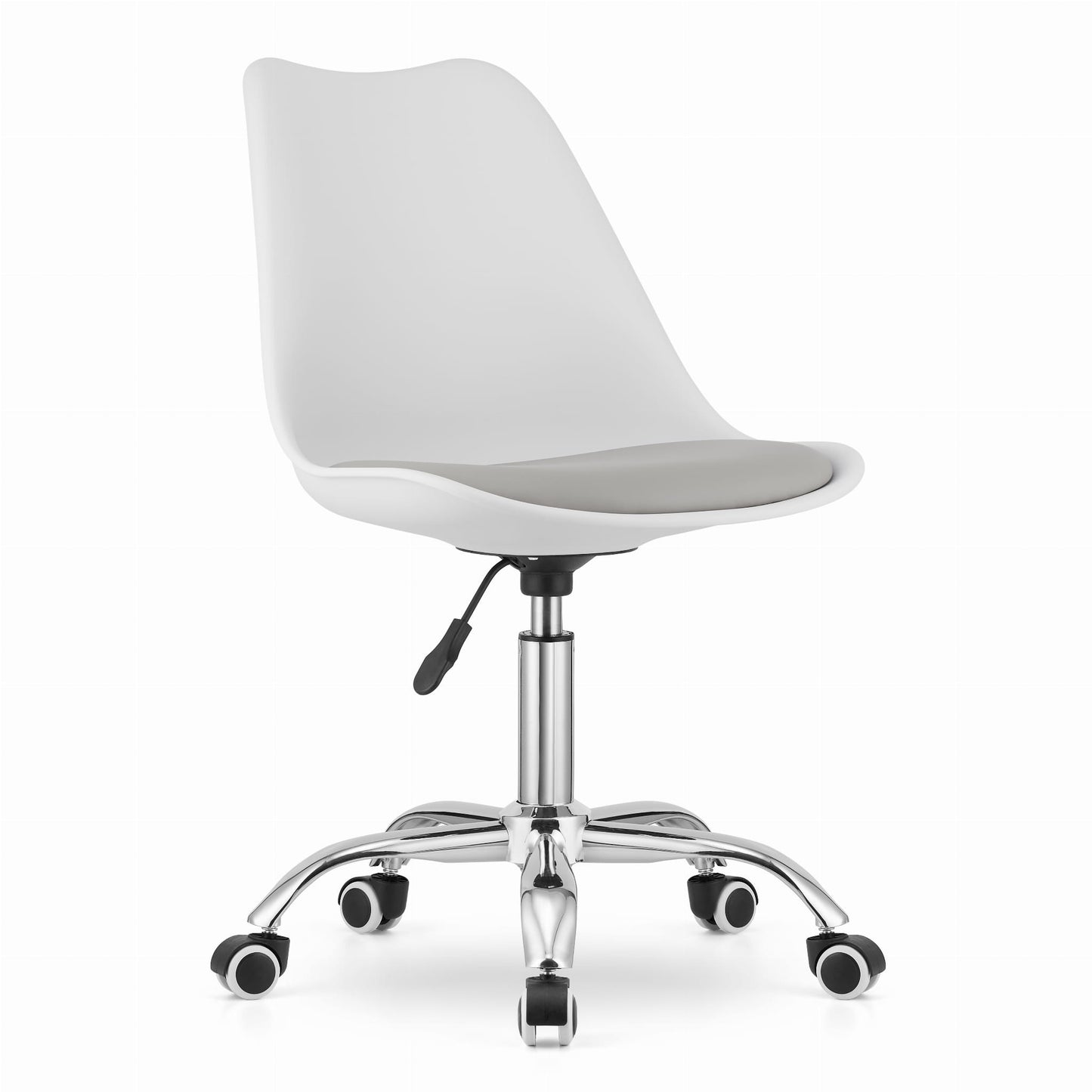 Bureaustoel - Ergonomisch, Verstelbaar, Eco-leder - Wit/Grijs
