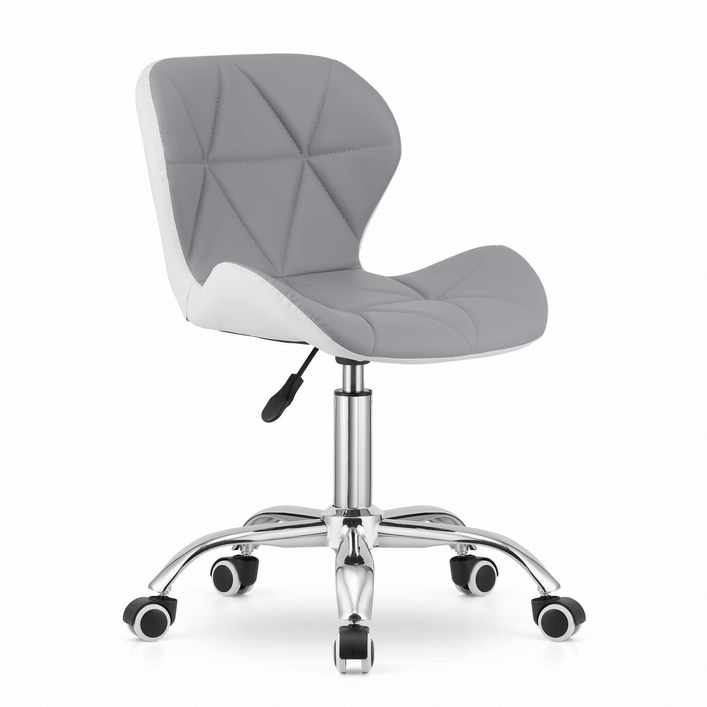 BUREAUSTOEL - Ergonomisch, Draaibaar, Eco-leer - Grijs/Wit
