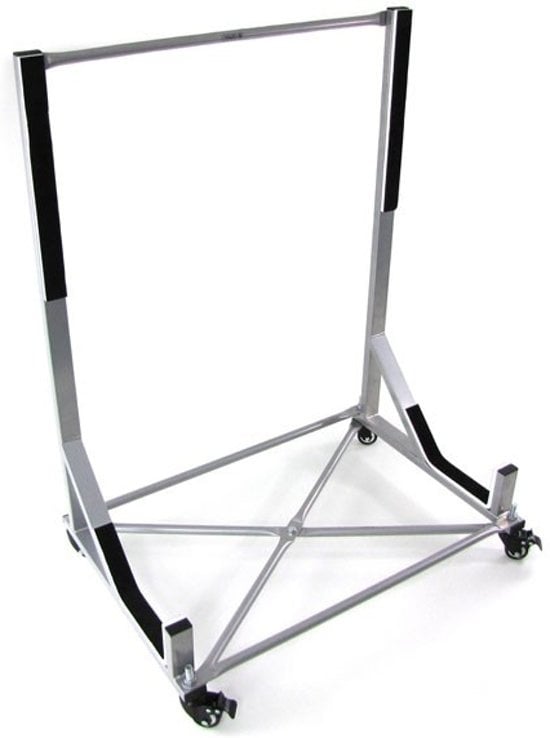 Hardtop Standaard - Stevig & Stabiel met Zwenkwielen - Zilver 100x55x40 cm