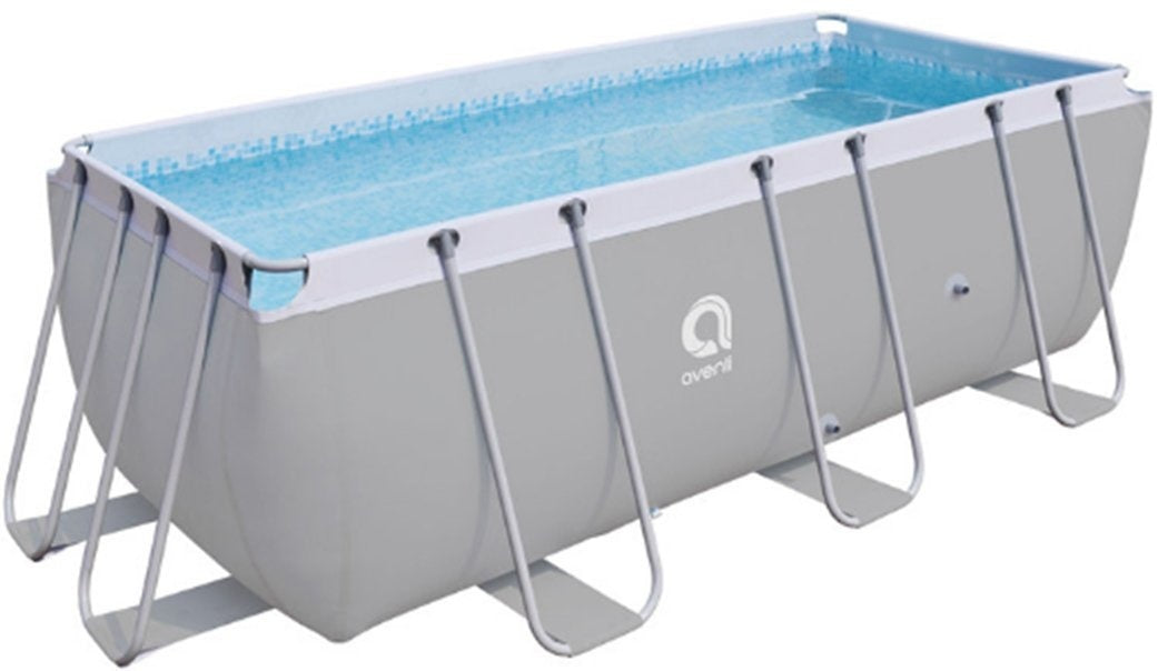Opzetzwembad - zandfilterpomp 3028 l/h - grijs 400x200x99 cm