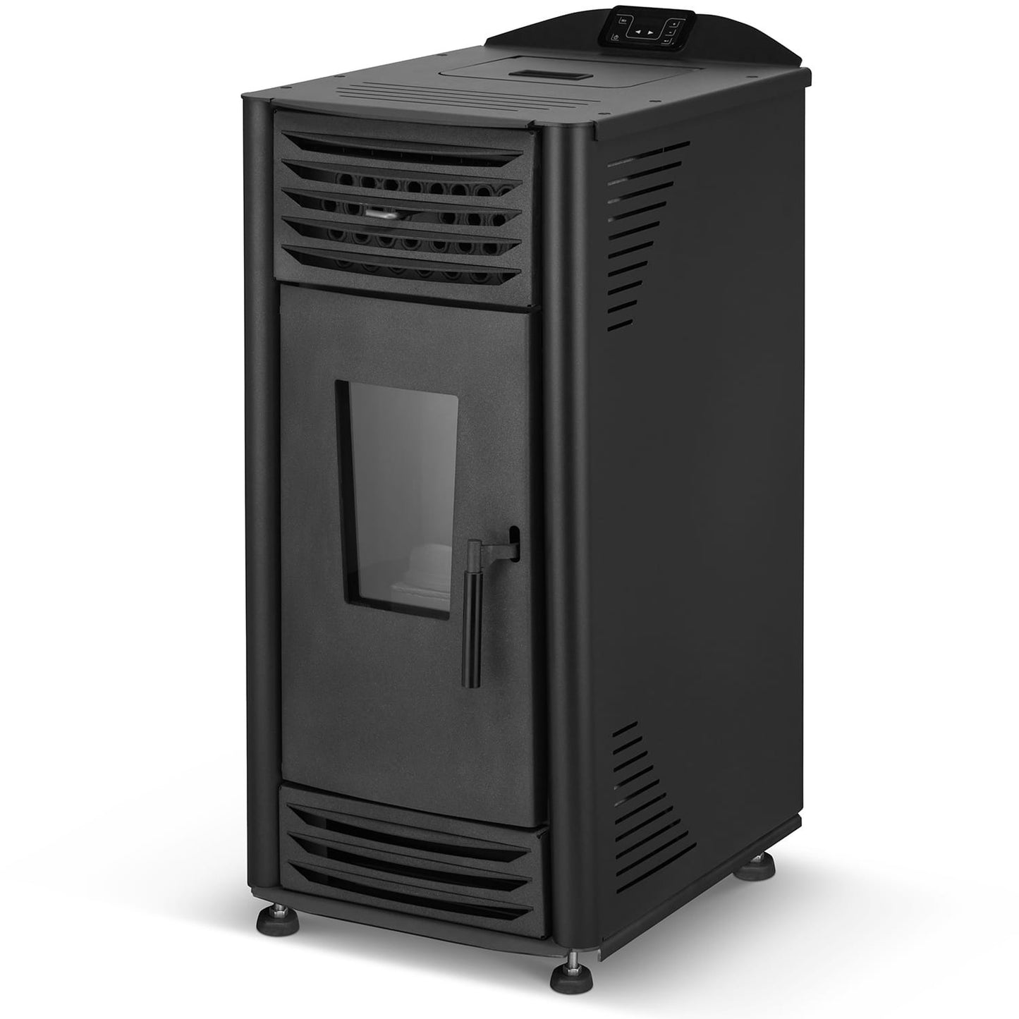 Pelletkachel - 8kW Automatisch Luchtcirculatie - Zwart