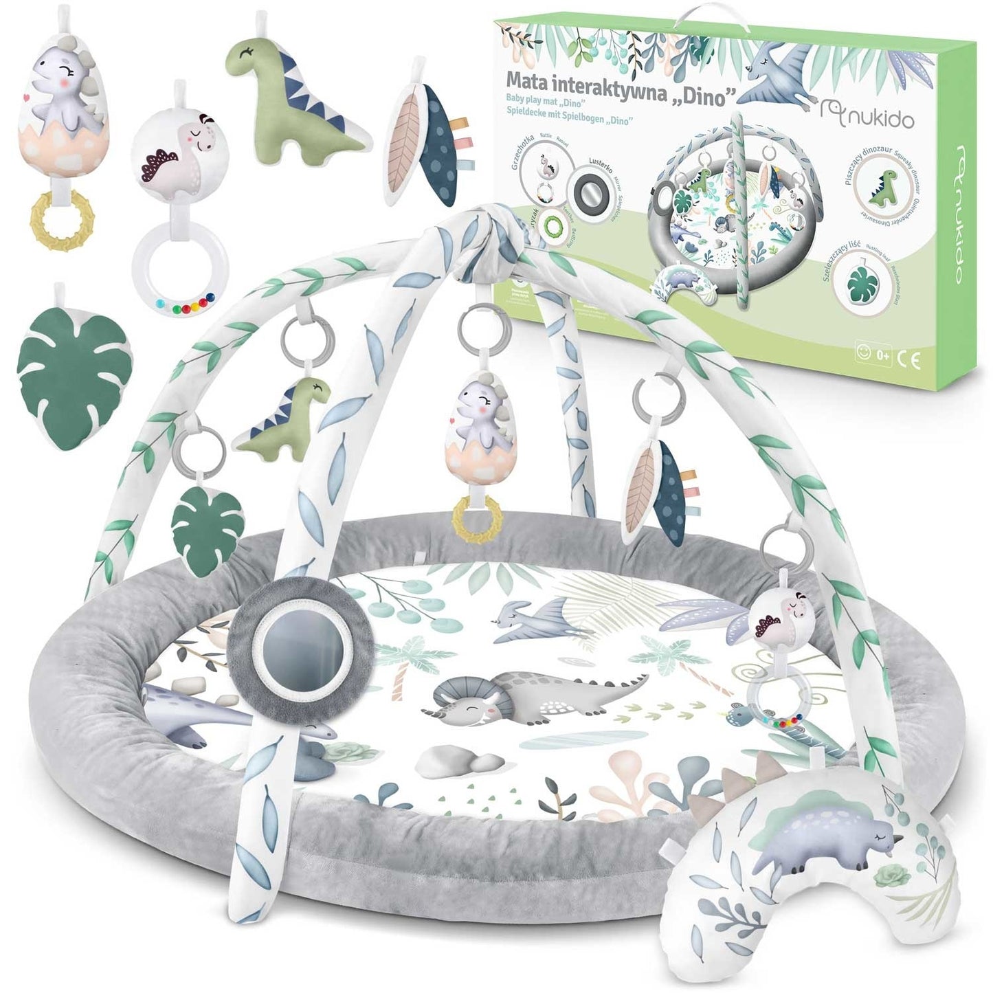 Babygym - 7-in-1 Multifunctioneel - Dinosaurus Thema - 97x78x56 cm