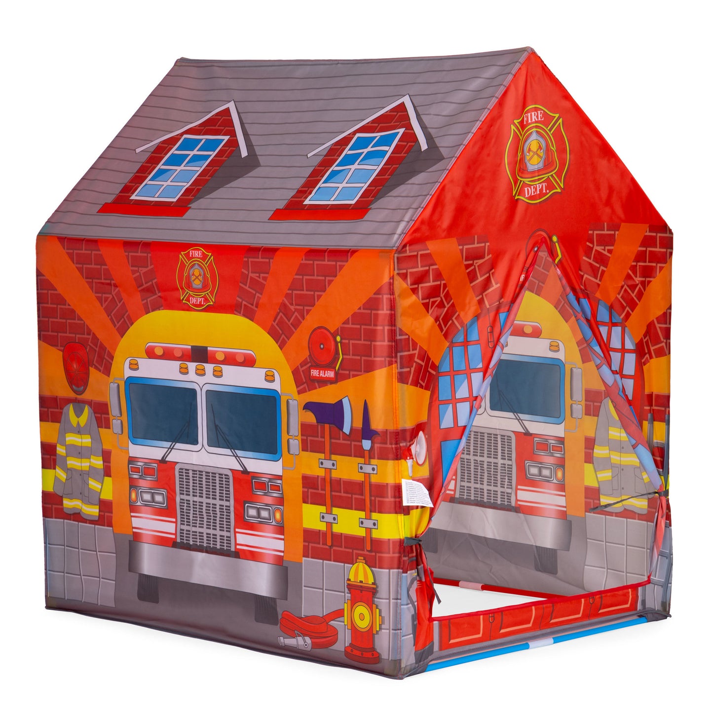 SPEELTENT - Brandweer Thema - 190x73x102 cm - Rood