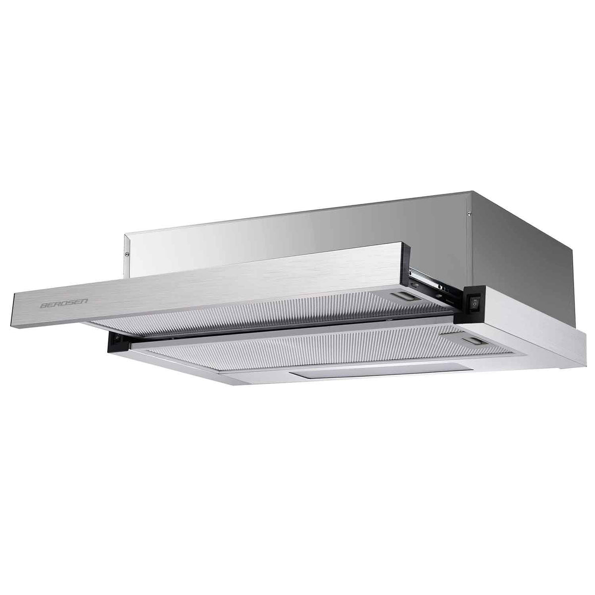 afzuigkap - telescopisch 50cm 200m3/u LED - inox