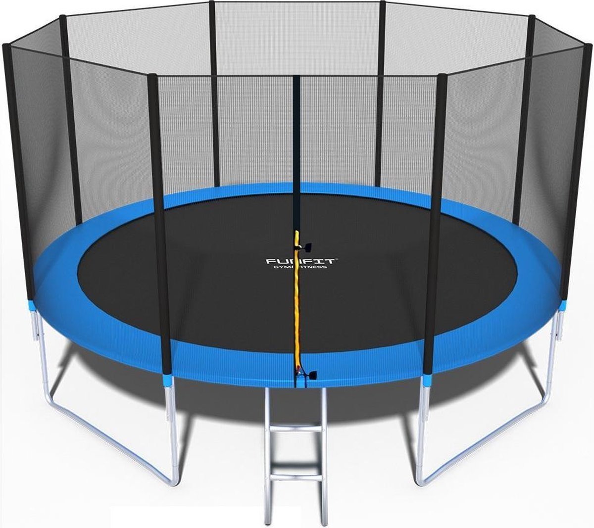 Trampoline - 404 cm met veiligheidsnet en ladder - blauw