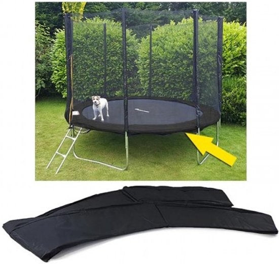 Trampoline randafdekking - PVC en PE materiaal - 366 cm zwart