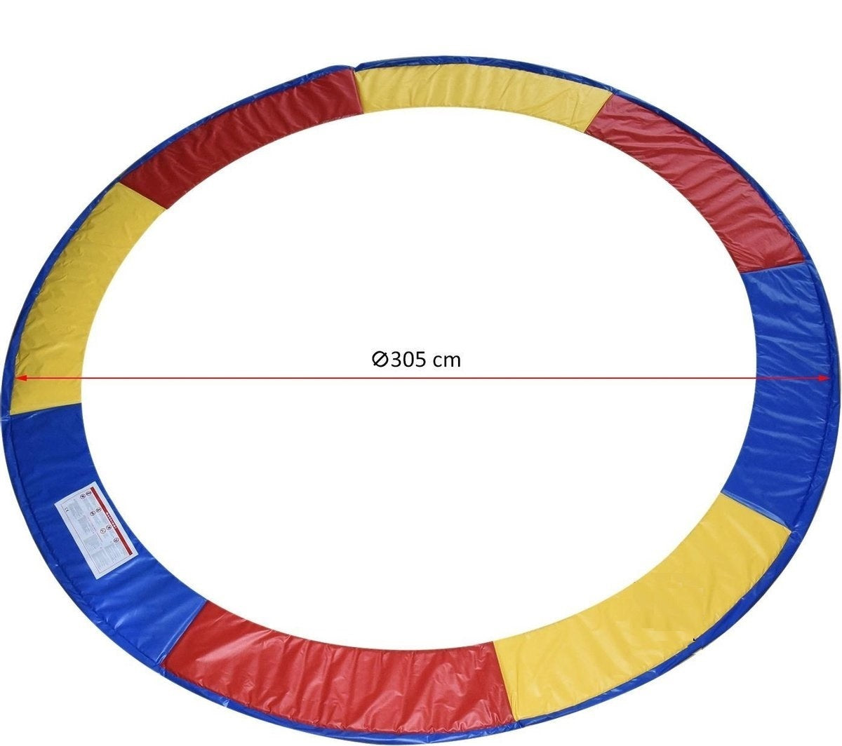 Trampoline rand - pvc en pe materiaal - 305 cm multi gekleurd