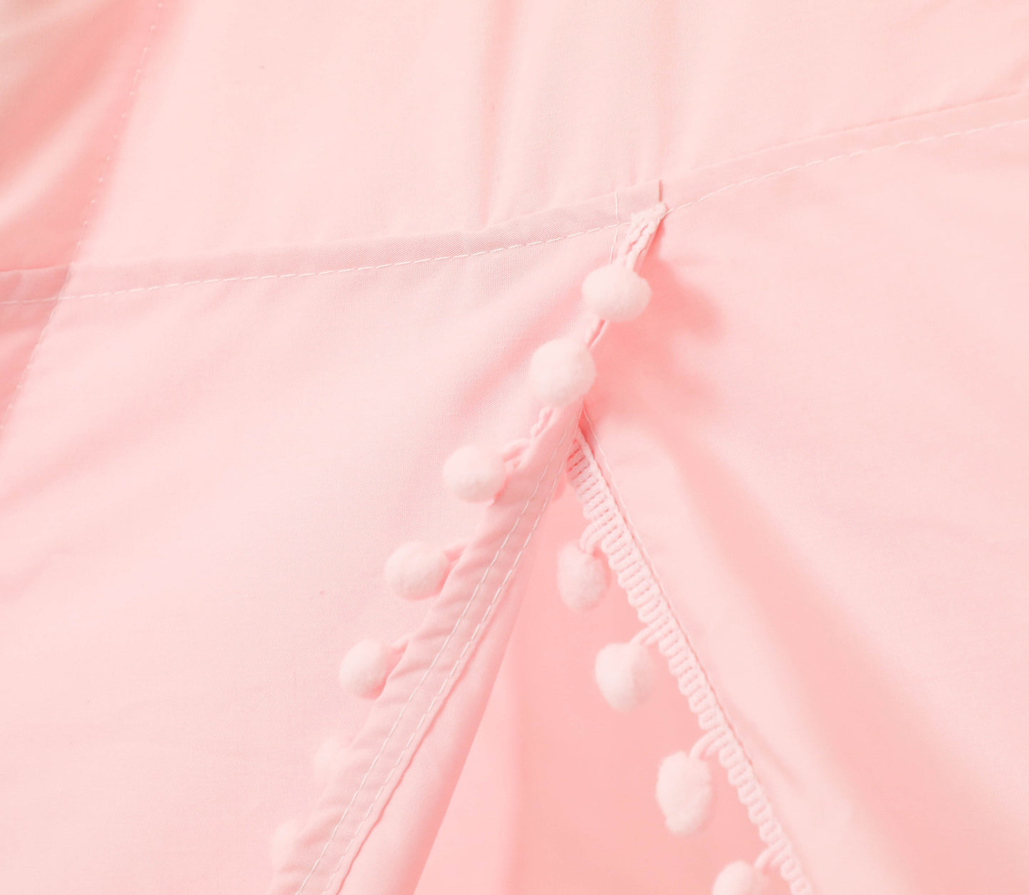 Tipi tent - katoen 175g/m2 met vloermat en kussens - roze 120x120x160 cm