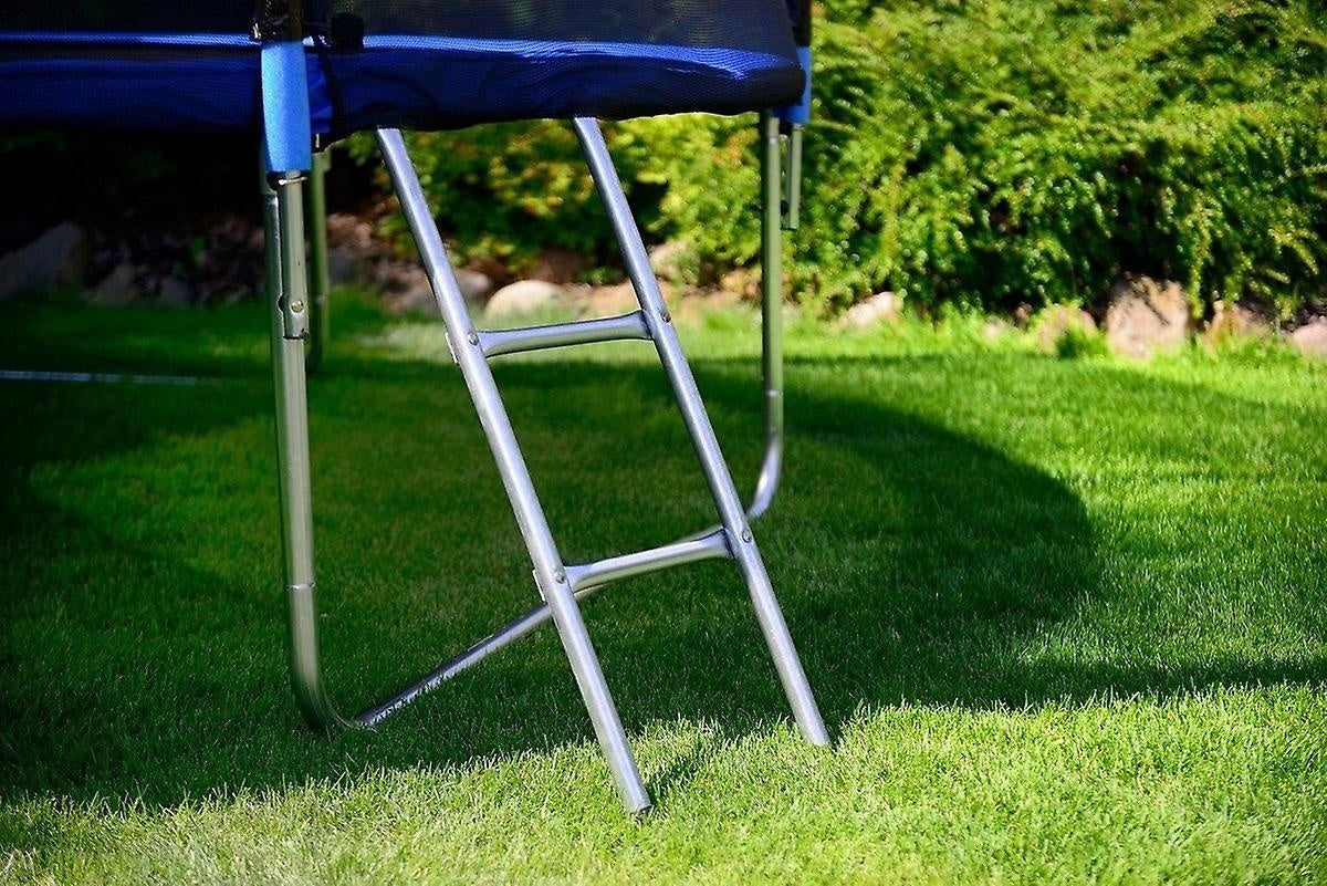 Trampoline - veiligheidsnet & ladder - 244 cm blauw/zwart