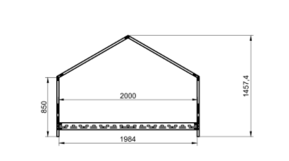 HUISBED - massief grenenhout - wit - 90x200cm