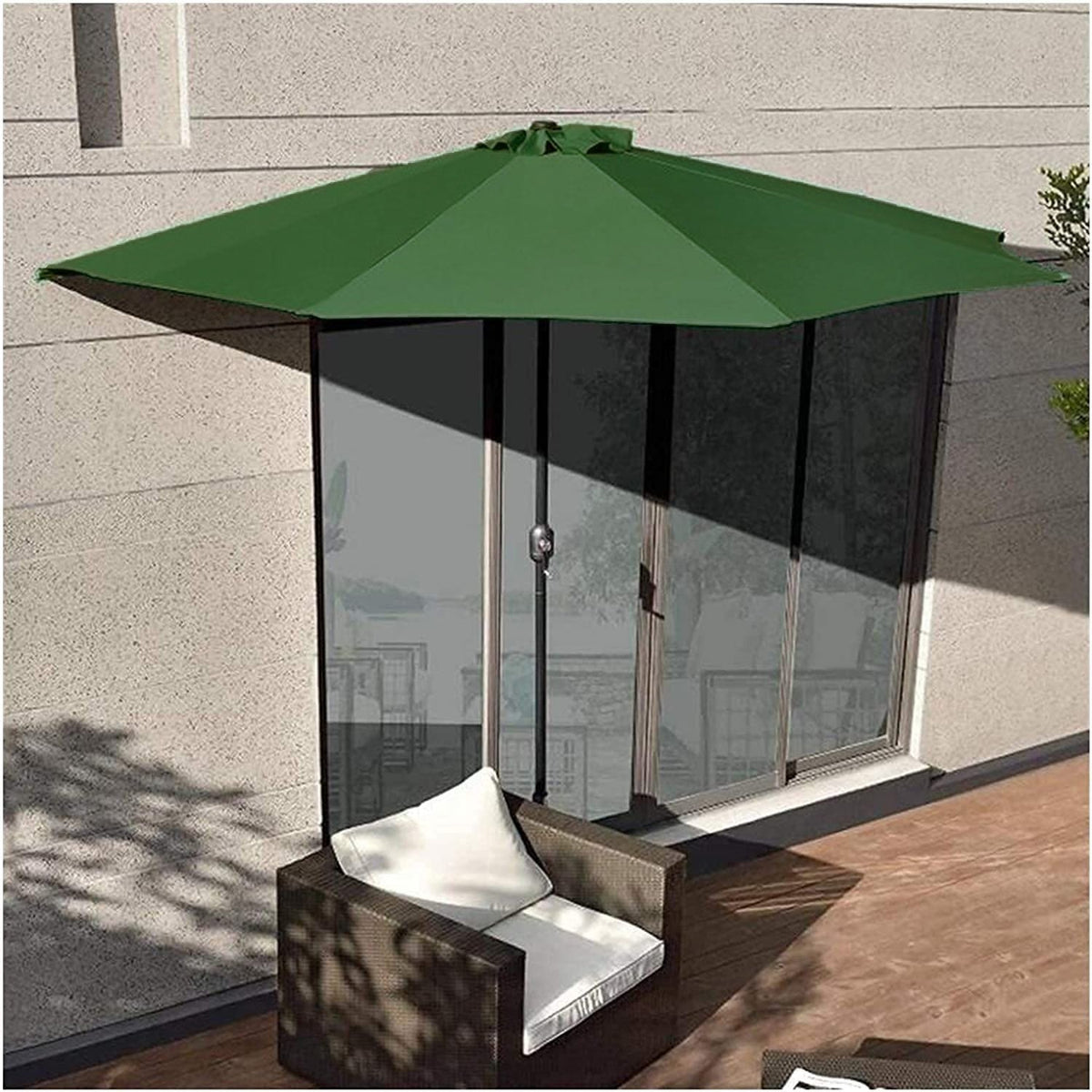 Balkonparasol - 2,7m Diameter - Waterdicht Polyester - Groen
