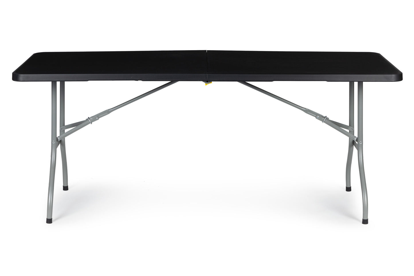 CAMPINGTAFEL - Opklapbaar HDPE-Staal - Zwart 180x70 cm