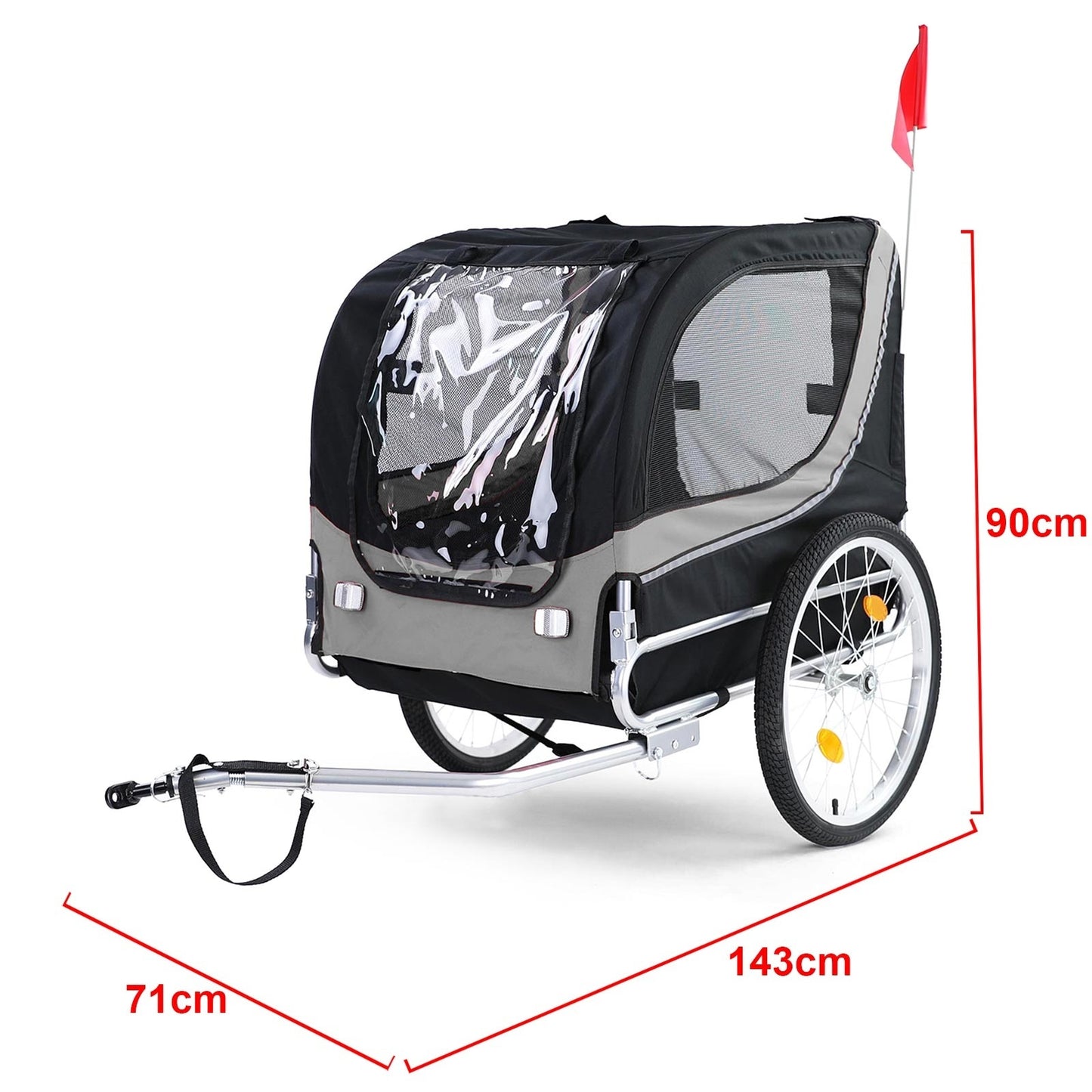 FIETSKAR - Opvouwbaar tot 40 kg - Grijs/Zwart