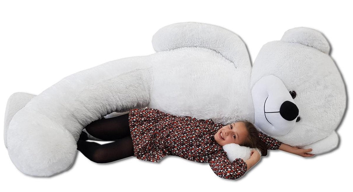 TEDDYBEER - 220cm Anti-Allergie Pluche - Wit