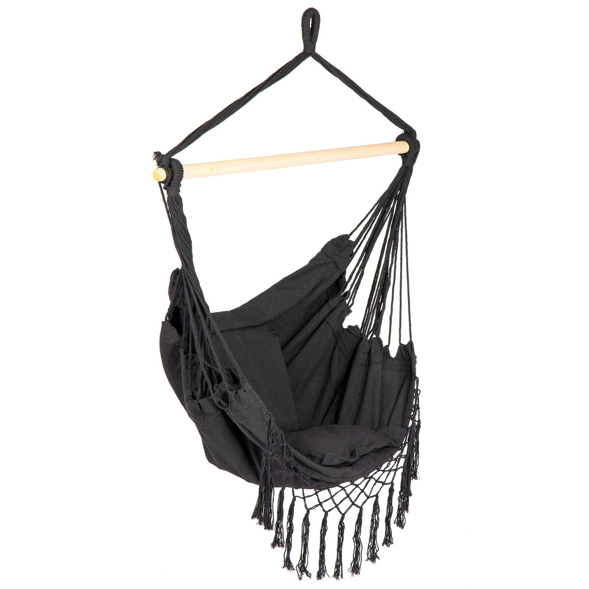 HANGSTOEL - Braziliaanse stijl - 130x96 cm - Zwart