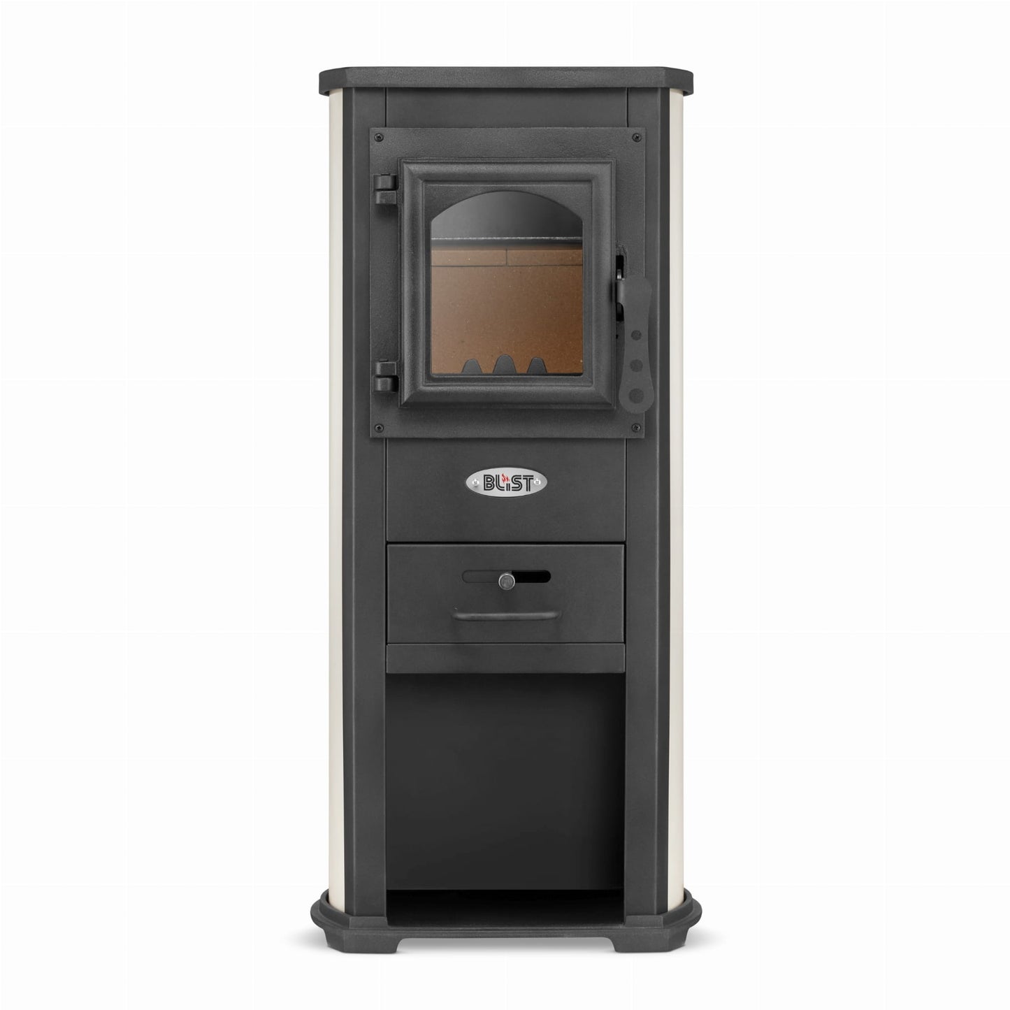 Houtkachel - 6,6 kW Vermogen - Rood/Beige/Antraciet