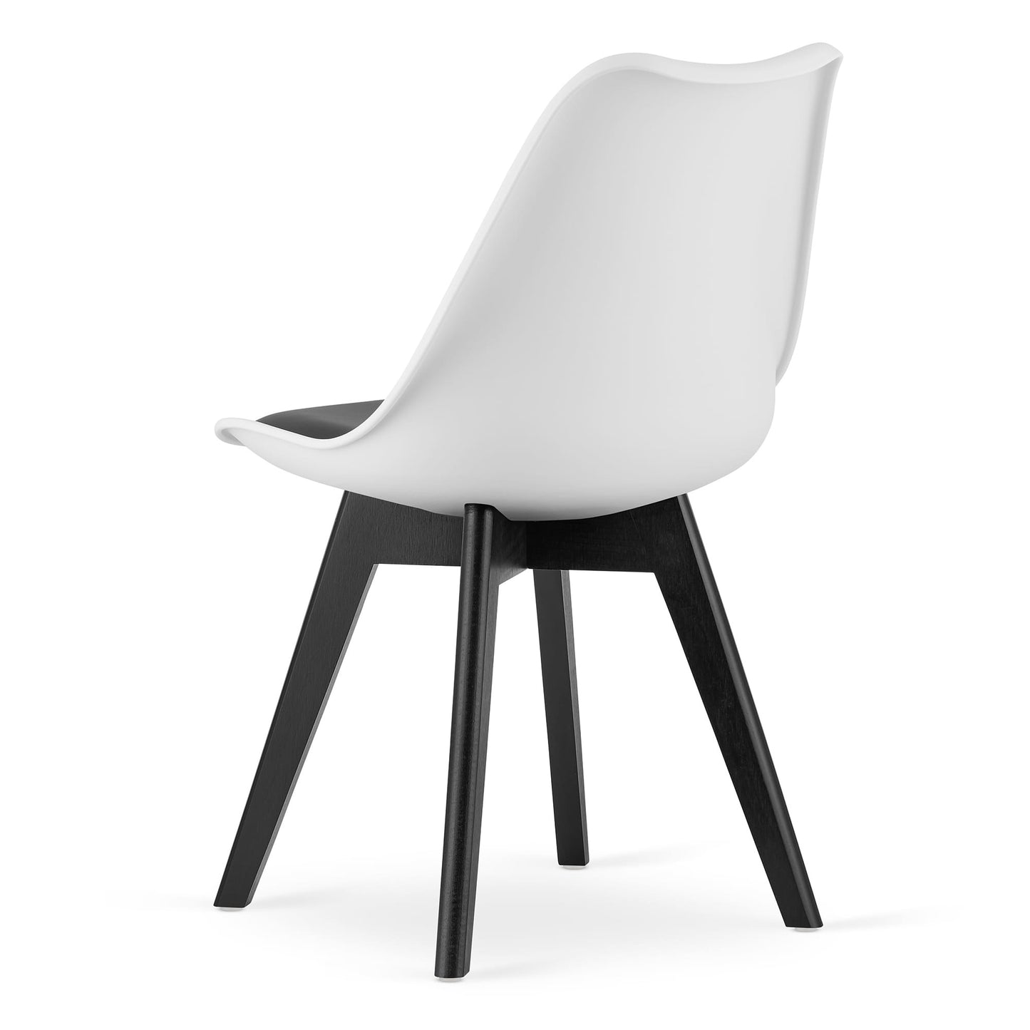 Eetkamerstoel - Ergonomisch Design - Wit/Zwart