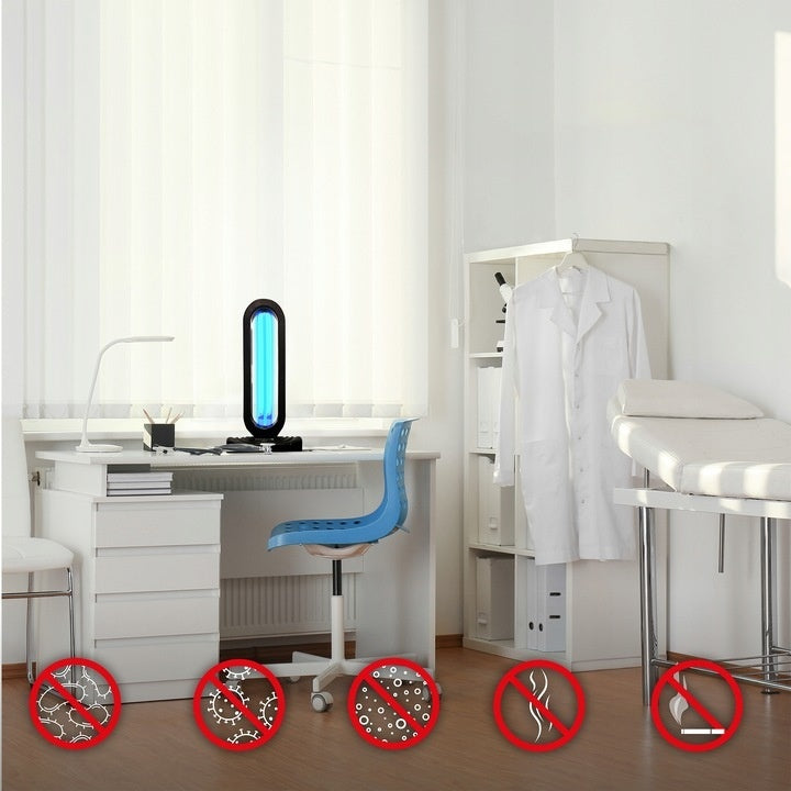 UV-C lamp - ozonisatiefunctie, instelbare timer, afstandsbediening - zwart