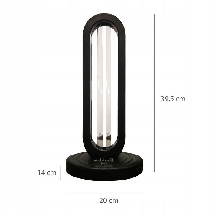 UV-C lamp - ozonisatiefunctie, instelbare timer, afstandsbediening - zwart