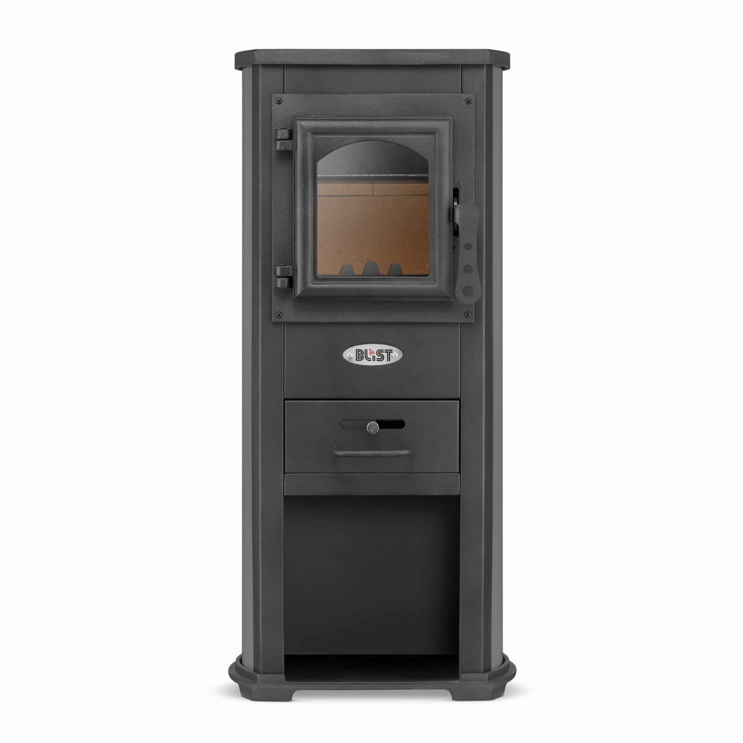Houtkachel - 6,6 kW Vermogen - Rood/Beige/Antraciet