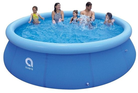Opblaaszwembad - 3-laags PVC met pomp 1136 l/h - Blauw 244 cm